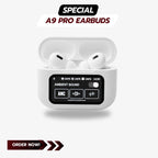 A9 Pro Wireless Earbuds Smart Touch Display & ANC ENC
